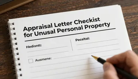 Appraisal Letter Checklist for Unusual Personal Property